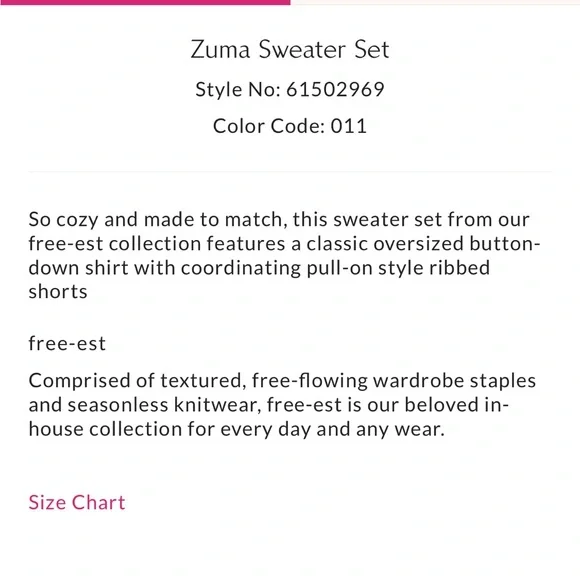 Free People Zuma Sweater Set Button Down Shirt Knit shorts - Picture 6 of 15